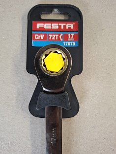 klíč ráčnový FESTA CrV 17mm 72T