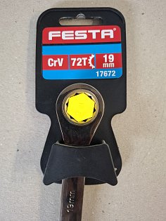 klíč ráčnový FESTA CrV 19mm 72T